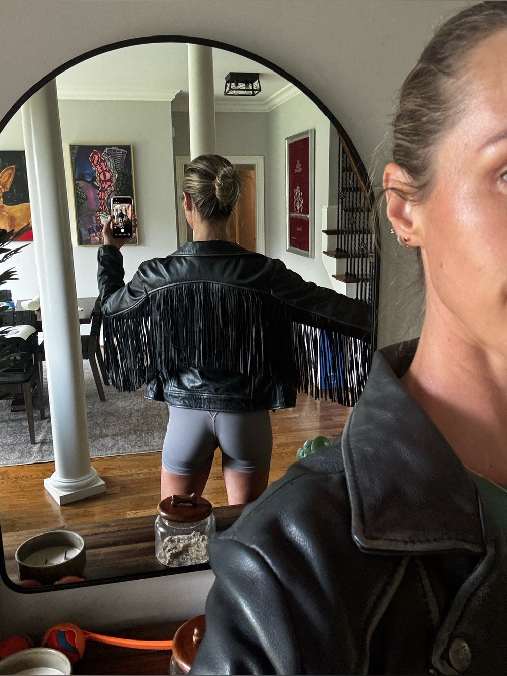 STS Ranchwear Black Leather Fringe Jacket - Picture 5 of 7